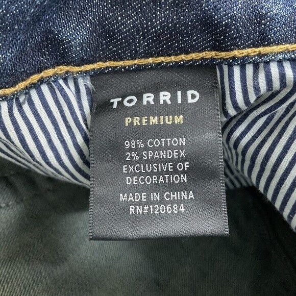 Torrid Jeans Premium Womens Sz 22 Boyfriend Stretch Medium Wash Blue High Rise - Picture 8 of 11